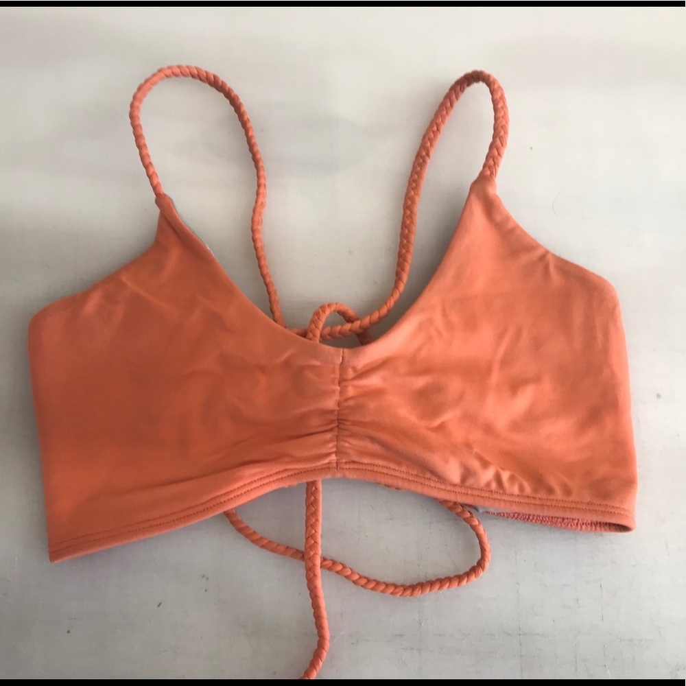 Midori bikini top orange size L braided straps